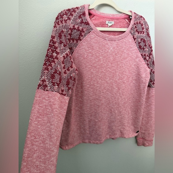 Roxy Heathered Pink Pullover Sweater - Picture 2 of 7